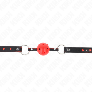Kink Collar & Gag-Gag a Sphäre Rot Modell 2 65 X 2.5 cm · Bondage & Handschellen (Bild 2)
