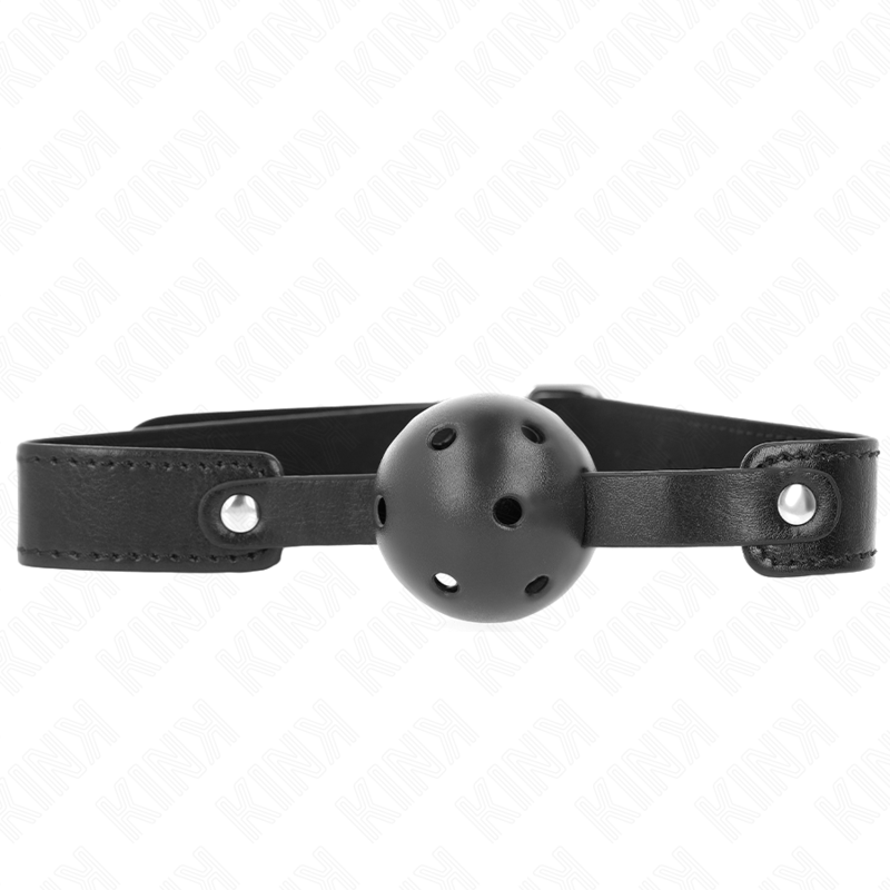 Kink Collar & Gag-Atemball Schwarz 4.5 cm, Armband 65 X · Bondage & Handschellen