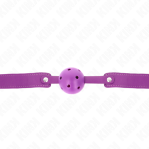 Kink Collar & Gag-Gag Atemball Lila 4.5 cm, Armband 65 X · Bondage & Handschellen (Bild 3)