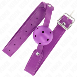 Kink Collar & Gag-Gag Atemball Lila 4.5 cm, Armband 65 X · Bondage & Handschellen (Bild 2)