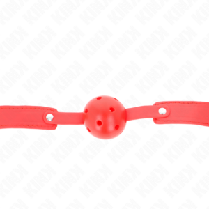 Kink Collar & Gag-Ball Gag Atemschutz Rot 4.5 cm, Armband 65 X · Bondage & Handschellen (Bild 2)