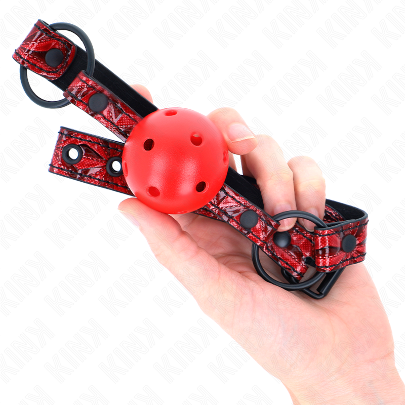 Kink Collar & Gag-Gag mit Kugel Modell Diamant 4.5 cm, 64.5 cm · Bondage & Handschellen (Bild 4)