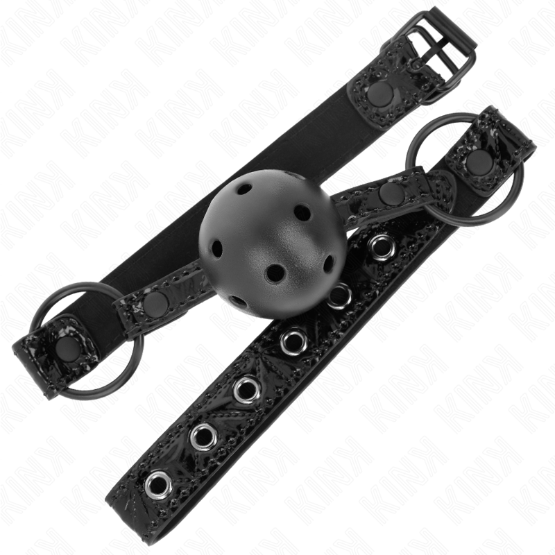 Kink Collar & Gag-Ball Gag mit Diamond Modell 4.5 cm, Länge · Bondage & Handschellen (Bild 2)