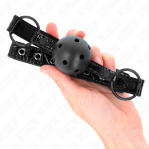 Kink Collar & Gag-Ball Gag mit Diamond Modell 4.5 cm, Länge · Bondage & Handschellen (Bild 4)