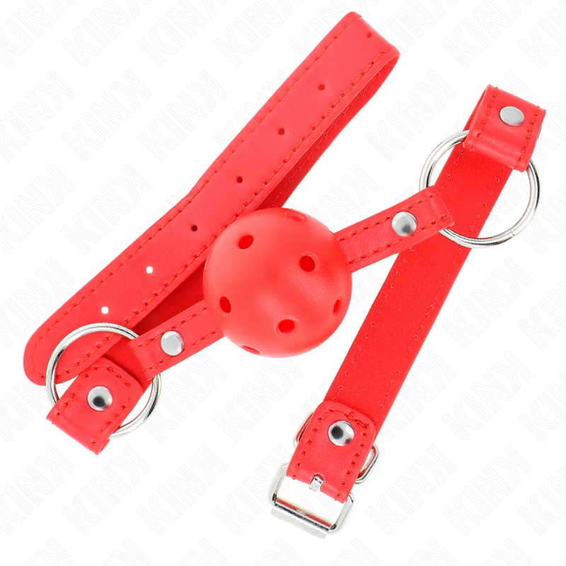 Kink Collar & Gag-Gag mit Atemball 4 cm mit Doppel-Nacht · Bondage & Handschellen (Bild 2)