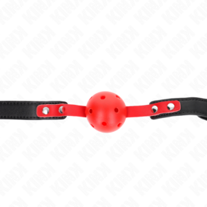 Kink Collar & Gag-Solid Ball 4 cm Gag mit Schwarz 60-Armband · Bondage & Handschellen