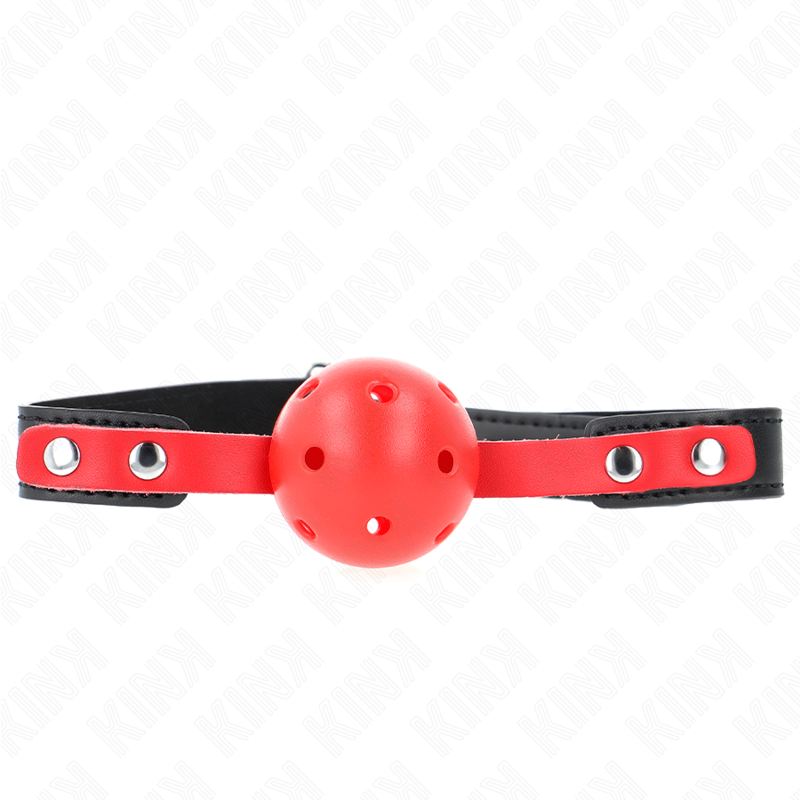 Kink Collar & Gag-Solid Ball 4 cm Gag mit Schwarz 60-Armband · Bondage & Handschellen (Bild 2)