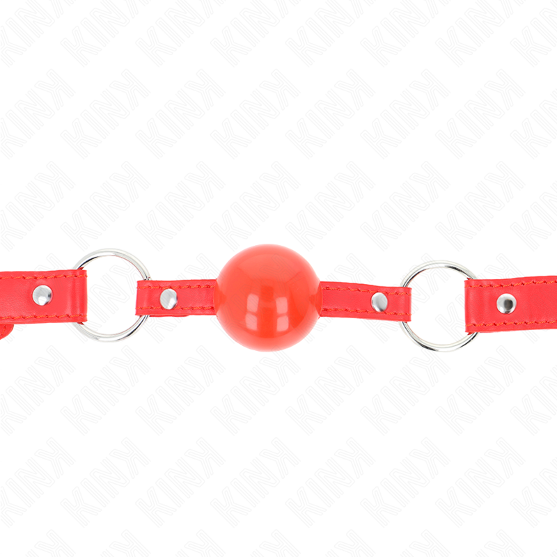 Kink Collar & Gag-Tpe Ball 4 cm Gag mit Rot Lock 60 X 2 cm · Bondage & Handschellen (Bild 2)