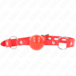 Kink Collar & Gag-Tpe Ball 4 cm Gag mit Rot Lock 60 X 2 cm · Bondage & Handschellen