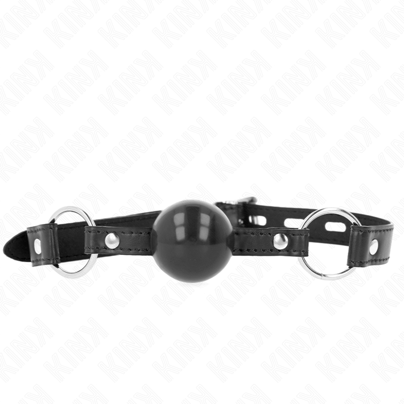 Kink Collar & Gag-Gag mit Kugel Tpe Schwarz 4 cm, 60 X 2 cm · Bondage & Handschellen