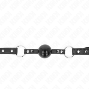 Kink Collar & Gag-Ball Gag 4 cm mit Nacht oben und Snap-Lock 65 X · Bondage & Handschellen (Bild 2)