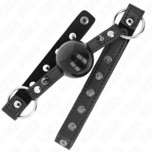 Kink Collar & Gag-Ball Gag 4 cm mit Nacht oben und Snap-Lock 65 X · Bondage & Handschellen (Bild 3)