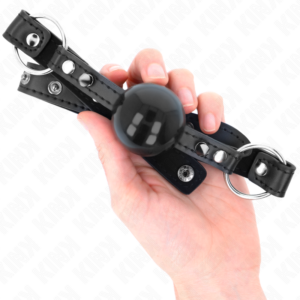 Kink Collar & Gag-Ball Gag 4 cm mit Nacht oben und Snap-Lock 65 X · Bondage & Handschellen (Bild 4)