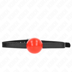 Kink Collar & Gag-Gag Solida Ball Rot 4 cm, 65 X 1.5 cm-Silikon · Bondage & Handschellen