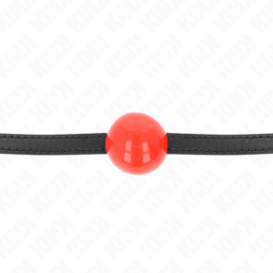 Kink Collar & Gag-Gag Solida Ball Rot 4 cm, 65 X 1.5 cm-Silikon · Bondage & Handschellen (Bild 3)