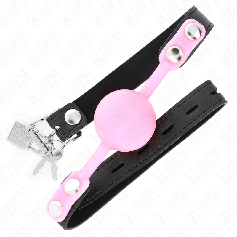 Kink Collar & Gag-Gag mit Leuchtkugel aus Silikon 4 cm, Harness 60 · Bondage & Handschellen (Bild 2)