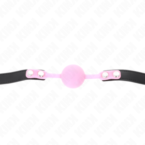 Kink Collar & Gag-Gag mit Leuchtkugel aus Silikon 4 cm, Harness 60 · Bondage & Handschellen (Bild 3)