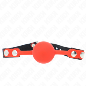 Kink Collar & Gag-Modell 2 Silikon-Ballknebel 4 cm mit Schloss