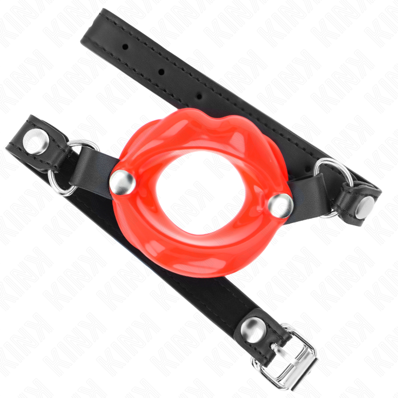 Kink Collar & Gag-Gag Lip 8 cm mit Armband im Nachahmung Leder · Bondage & Handschellen (Bild 3)