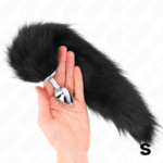 Kink Pleasure Plugs-Anal Plug Size S 7 X 3 cm mit Synthetic Coda · BDSM-Zubehör