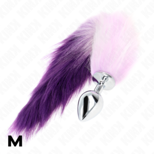 Kink Pleasure Plugs-Analplug Size M 8 X 3.5 cm mit Coda-Lila, Größe · BDSM-Zubehör (Bild 3)