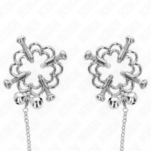 Kink Nipple Grip-Brustwarzen Blume Metallic in Kette · BDSM-Zubehör (Bild 4)
