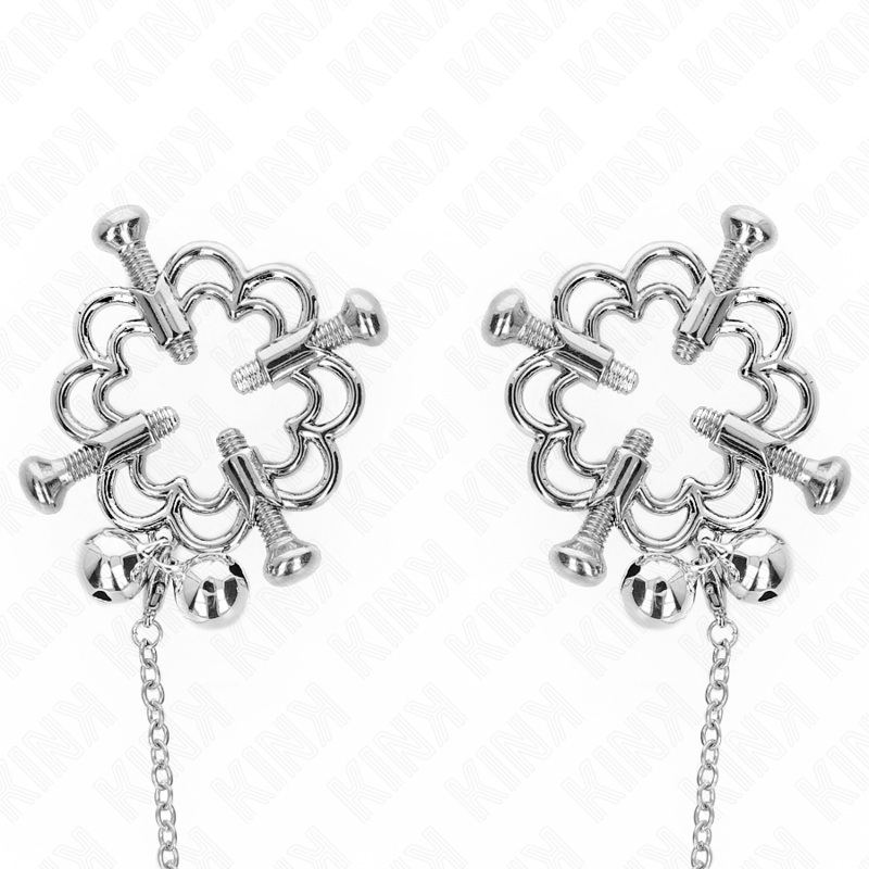Kink Nipple Grip-Brustwarzen Blume Metallic in Kette · BDSM-Zubehör (Bild 4)