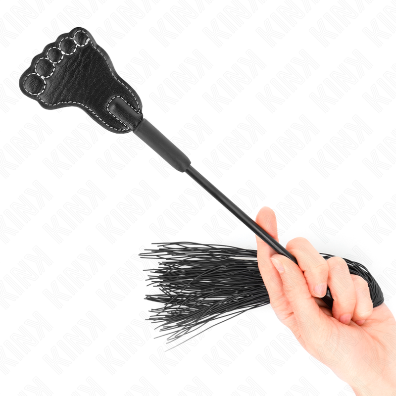 Kink Impact & Touch-Tisch in Form eines Beines mit Locken, 31 cm · BDSM-Zubehör