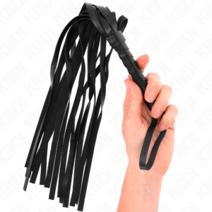 Kink Impact & Touch-Einfache Peitsche Schwarz 45 cm-Kunstleder