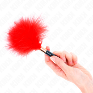 Kink Impact & Touch-Metall-Streichelfedern Rot-Gold 18 cm