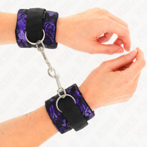 Kink Wrist Restraint-Kurze Manschetten Spitze Samt mit Schnürung