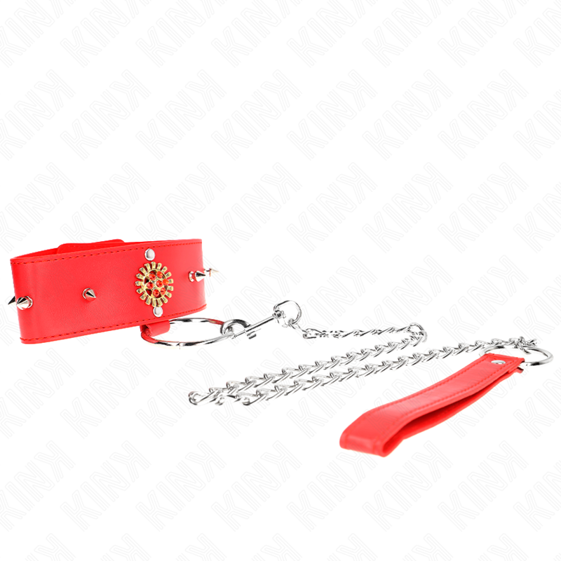 Kink Collar & Gag-Halskette Red Diamond mit Armband 65 cm Einstellbar · Bondage & Handschellen (Bild 3)