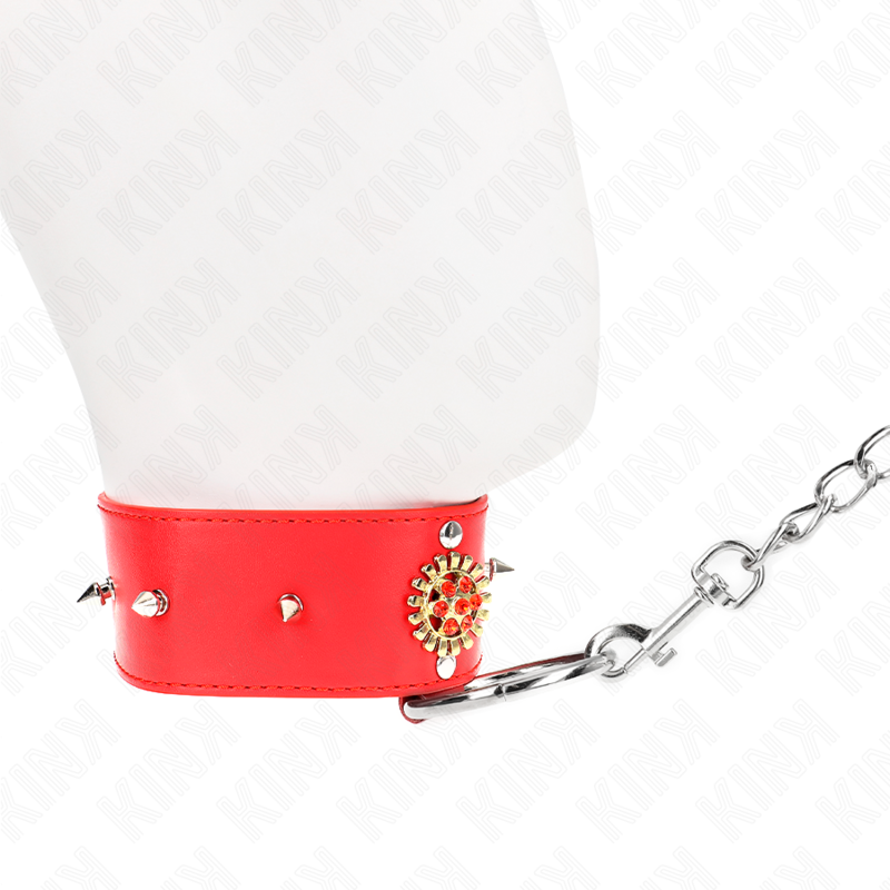 Kink Collar & Gag-Halskette Red Diamond mit Armband 65 cm Einstellbar · Bondage & Handschellen (Bild 4)