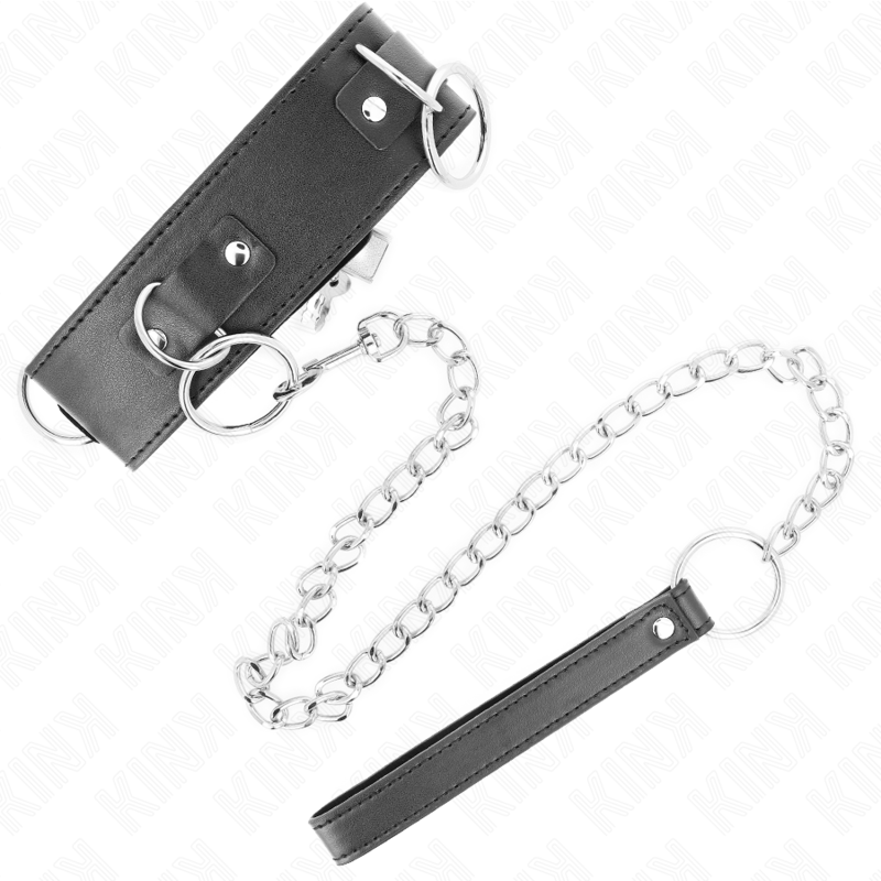 Kink Collar & Gag-Halskette Halskette 65 cm 3 Ringe Modell 2 Einstellbar · Bondage & Handschellen (Bild 5)