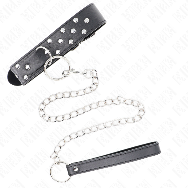 Kink Collar & Gag-Halskette mit Ring und Nacht, Armband 65 cm, Schwarz · Bondage & Handschellen (Bild 4)