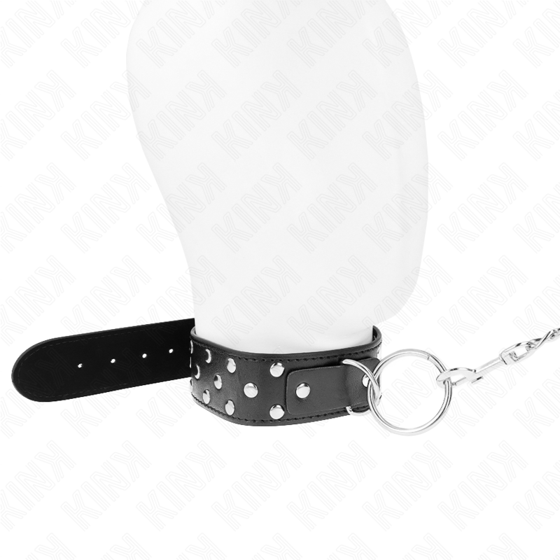 Kink Collar & Gag-Halskette mit Ring und Nacht, Armband 65 cm, Schwarz · Bondage & Handschellen (Bild 3)