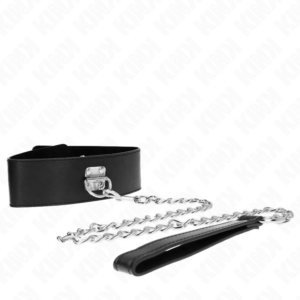 Kink Collar & Gag-Basic Halskette mit Leine 65 cm Modell 0-Metal · Bondage & Handschellen (Bild 5)