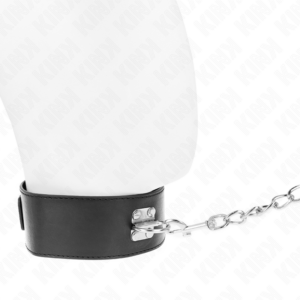 Kink Collar & Gag-Basic Halskette mit Leine 65 cm Modell 0-Metal · Bondage & Handschellen (Bild 2)