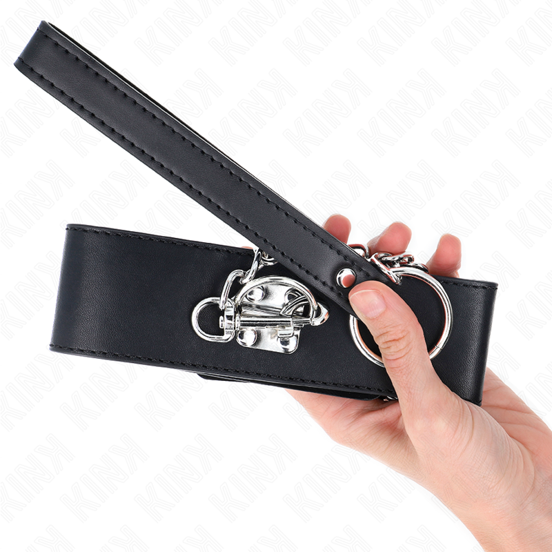 Kink Collar & Gag-Basic Halskette mit Leine 65 cm Modell 0-Metal · Bondage & Handschellen (Bild 4)