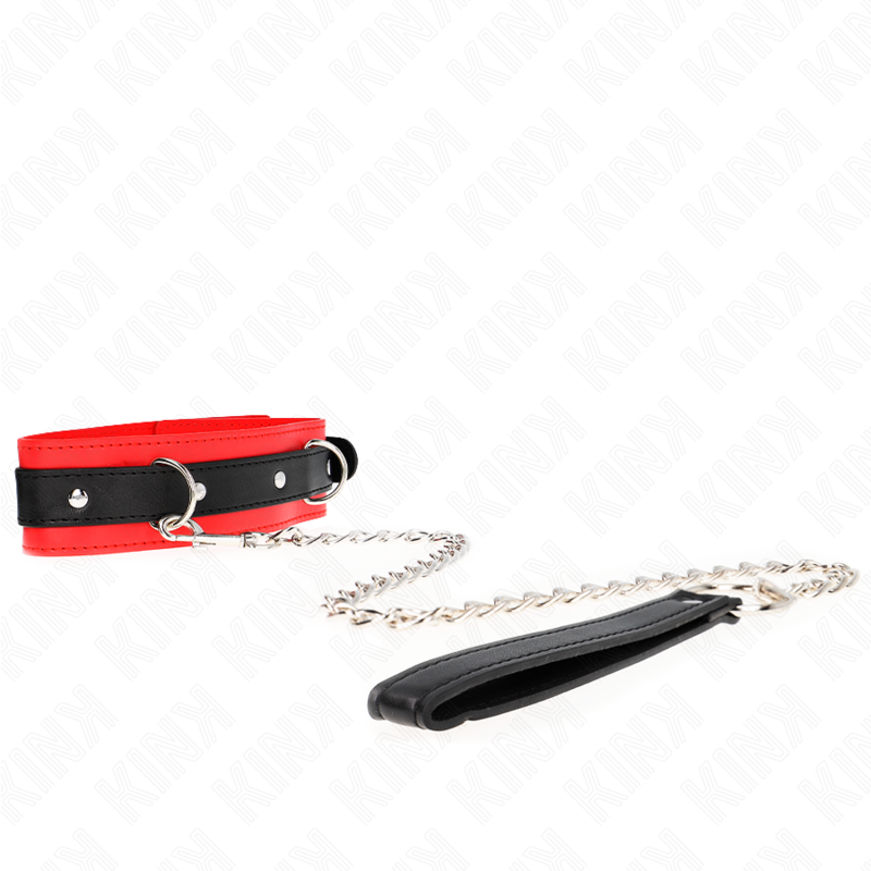 Kink Collar & Gag-Basic Halskette mit Halsband 65 cm Model 3 Rot 53 X 5 · Bondage & Handschellen (Bild 5)