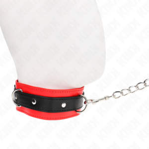 Kink Collar & Gag-Basic Halskette mit Halsband 65 cm Model 3 Rot 53 X 5 · Bondage & Handschellen (Bild 2)