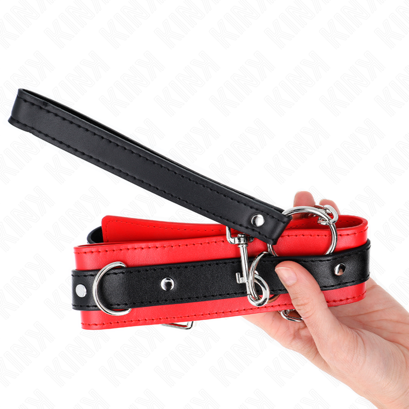 Kink Collar & Gag-Basic Halskette mit Halsband 65 cm Model 3 Rot 53 X 5 · Bondage & Handschellen (Bild 3)