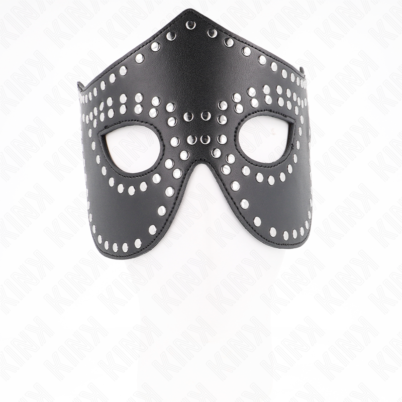 Kink Masked Allure-Lederimitation Maske mit Nieten Modell 2 · Bondage & Handschellen (Bild 3)