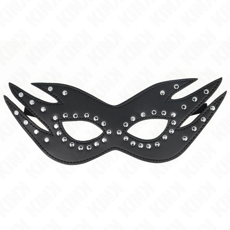Kink Masked Allure-Umweltfreundliche Ledermaske mit Modell 3 Nieten · Bondage & Handschellen (Bild 2)