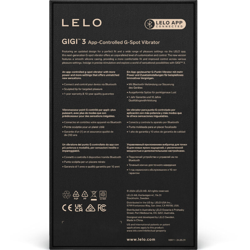 Lelo-GigiTM 3 Vibrator G-Spot Blau-Silikon, App · Vibratoren (Bild 2)