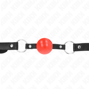 Kink Collar & Gag-TPE-Ballknebel 4 cm Rot 60 X 2 cm