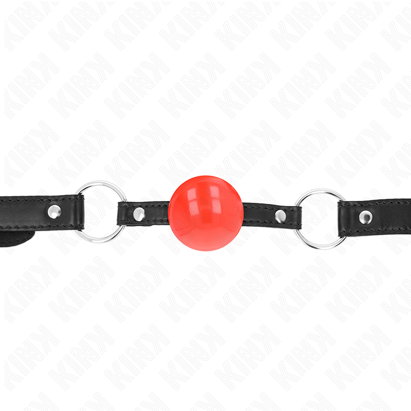 Kink Collar & Gag-Gag Kugel Tpe 4 cm Rot 60 X 2 cm · Bondage & Handschellen