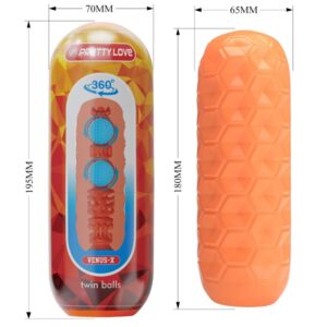 Pretty Love-Masturbator Männlich mit zwei Bällen · Sextoys (Bild 7)