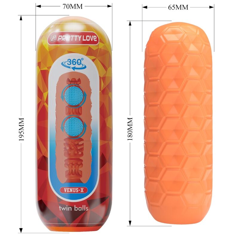 Pretty Love-Masturbator Männlich mit zwei Bällen · Sextoys (Bild 7)