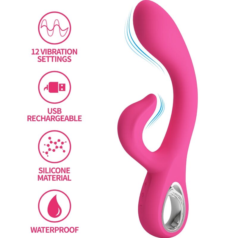 High Tech-Fritz Rabbit Vibrator 12 Rosa-Silikon-Vibrationen, 12 Geschwindigkeiten · Vibratoren (Bild 6)